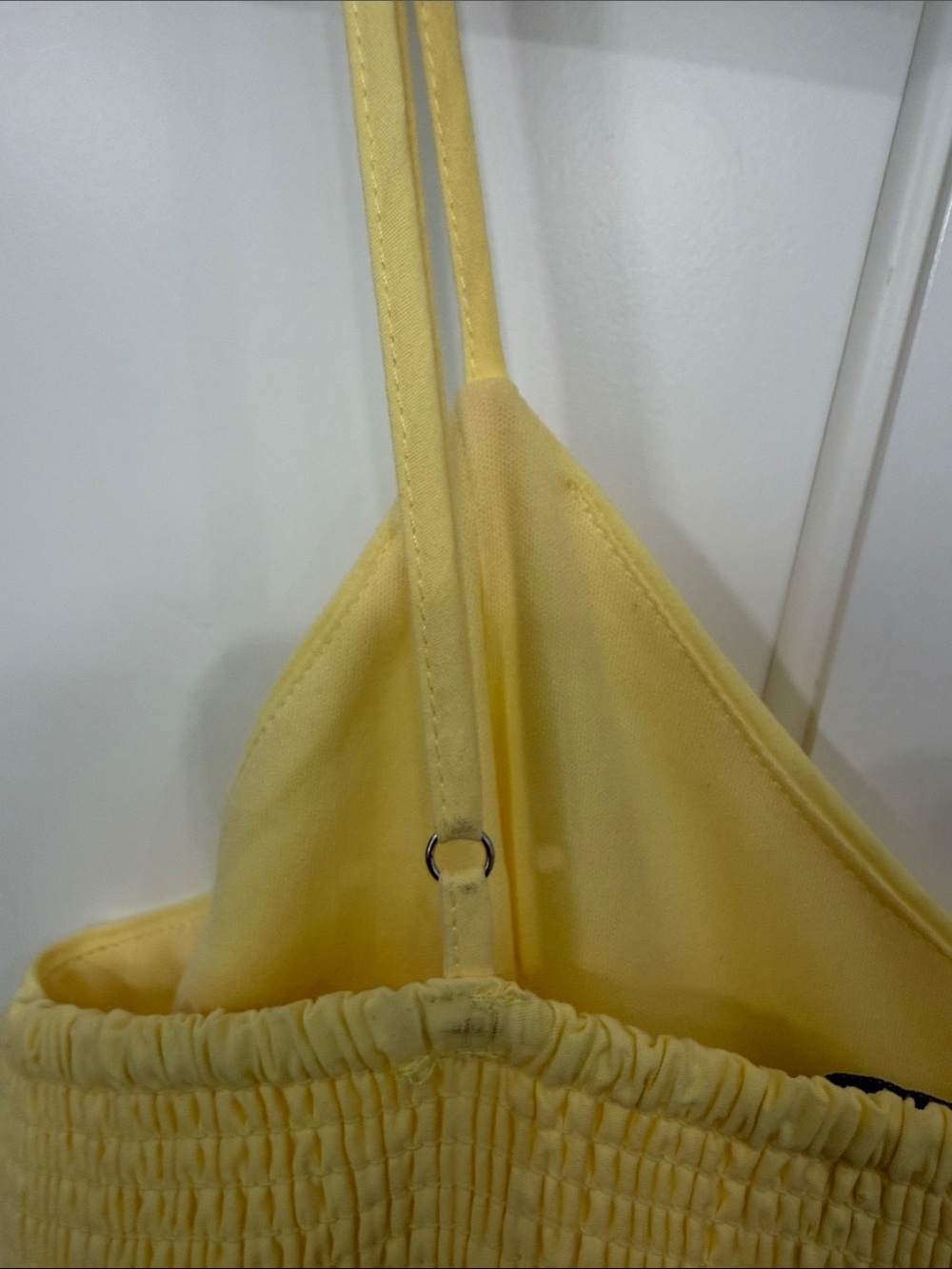 Calypso St. Barth Soft Yellow Midi Dress with Eyelet details. Size 10 - Picture 7 of 13